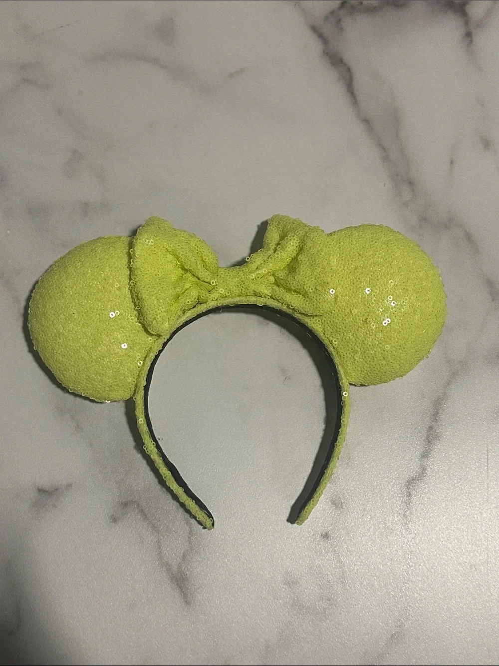 Sequin Lime Green Minnie Ear Headband